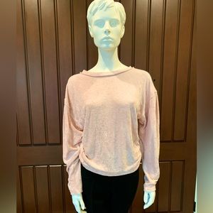 Free People velvet pink sweater
